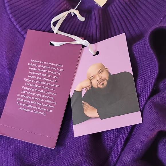 Sergio Hudson Sweater Purple Dress, Various Sizes-NWT - Picture 10 of 11